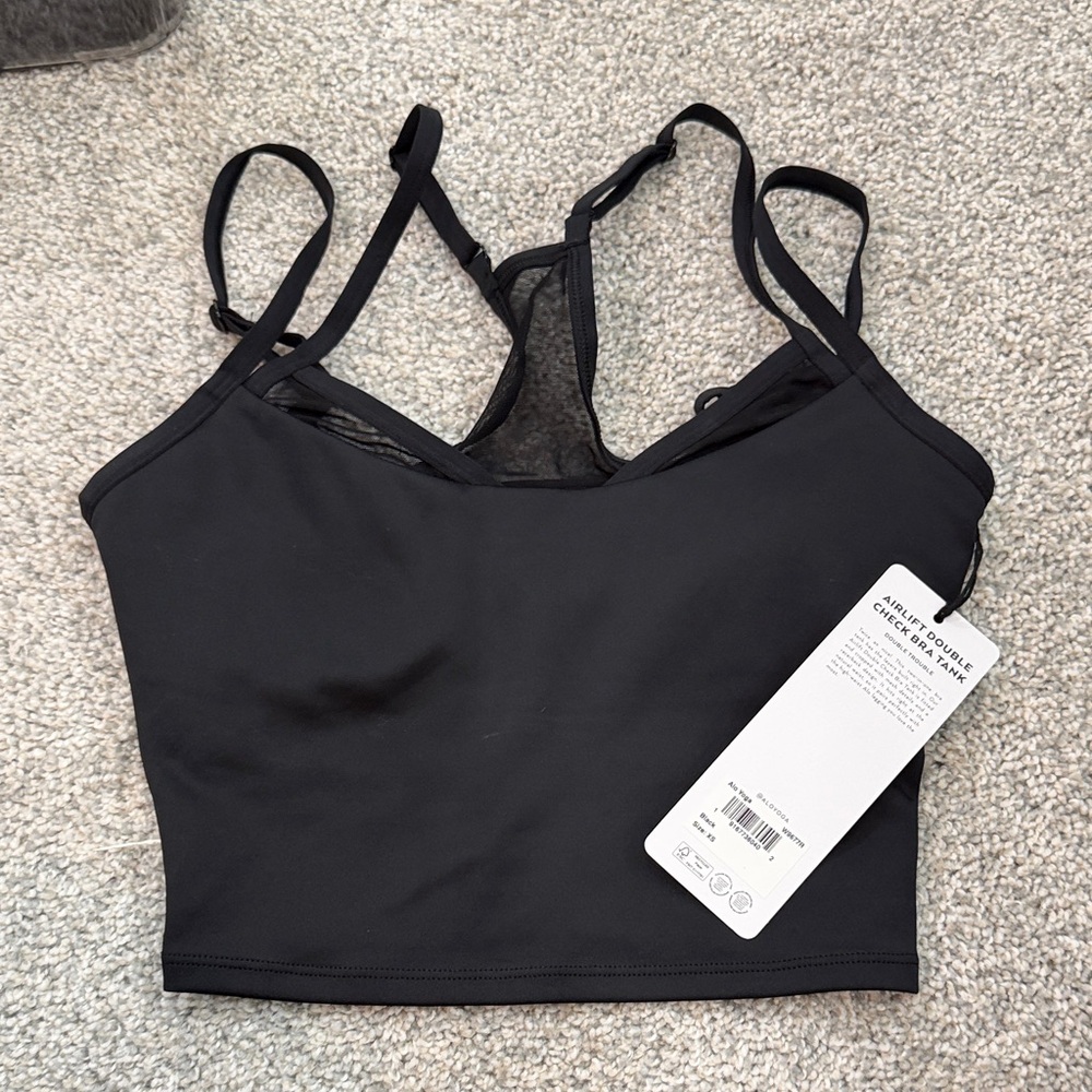 NWT ALO Yoga Black Sports Bra - Picture 1 of 5